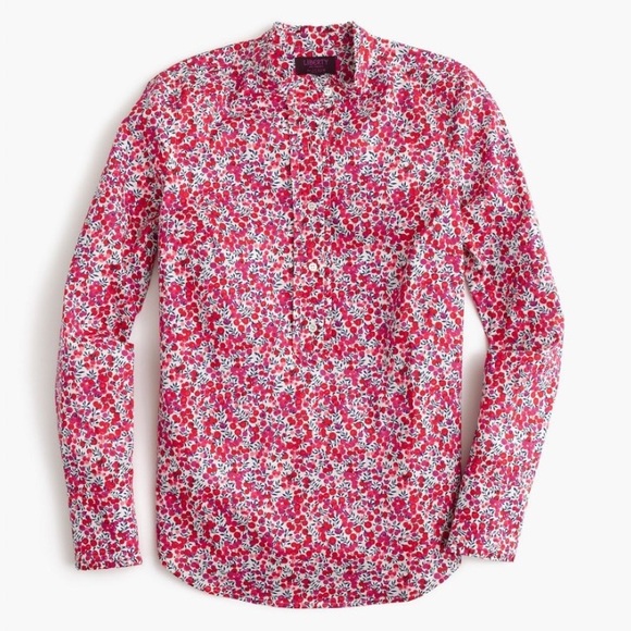 J. Crew Tops - J. Crew Liberty Art Fabric Floral Popover Blouse